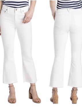 Vineyard Vines White Cropped Flare Jeans